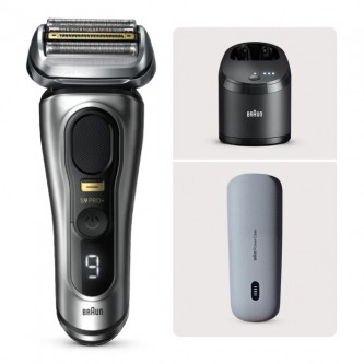 Электробритва Braun Series 9 PRO+ 9675cc Grey SmartCare, с зарядным чехлом