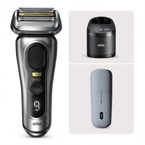 Электробритва Braun Series 9 PRO+ 9675cc Grey SmartCare, с зарядным чехлом