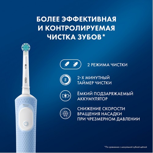 Детская электрическая зубная щетка Oral-B Vitality Pro Chameleon с насадкой Cross Action (1 шт)