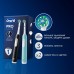 Электрическая зубная щетка Oral-B Pro Series 1 Duo черная, бирюзовая (2 шт) с насадкой Cross Action (1 шт)