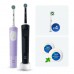 Электрические зубные щетки Vitality Pro Duo + Насадка для эффективной чистки Oral-B CrossAction (4 шт) и зубная нить ORAL-B Essential floss мятная 50м (2 шт)