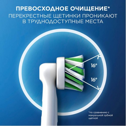 Электрические зубные щетки Vitality Pro Duo + Насадка для эффективной чистки Oral-B CrossAction (4 шт) и зубная нить ORAL-B Essential floss мятная 50м (2 шт)