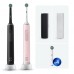 Электрические зубные щетки Oral-B Pro 3 3500 розовая и черная + Насадка для эффективной чистки Oral-B CrossAction (4 шт)