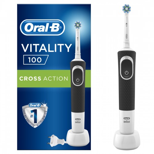 Электрическая зубная щетка Oral-B Vitality черная CrossAction