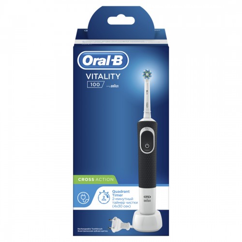 Электрическая зубная щетка Oral-B Vitality черная CrossAction