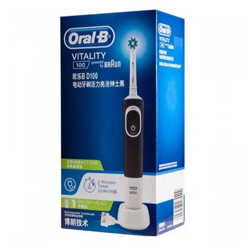 Электрическая зубная щетка Oral-B Vitality черная CrossAction
