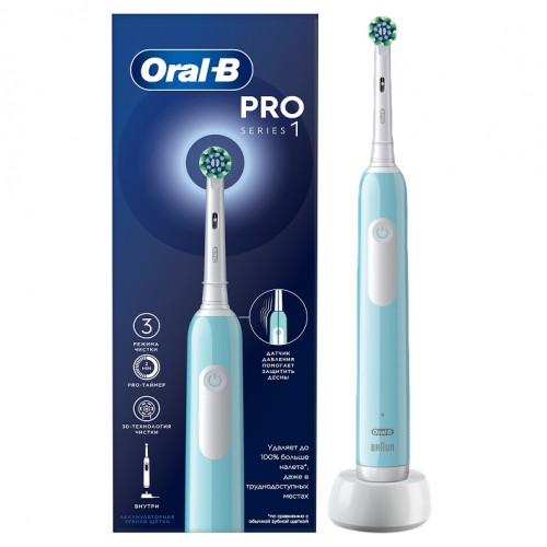 Электрическая зубная щётка Oral-B Pro Series 1 + Насадки для эффективной чистки Oral-B CrossAction (2 шт)