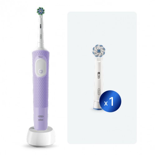 Электрическая зубная щетка Oral-B Vitality Pro Lilac c дополнительной насадкой Sensitive Clean (1 шт)