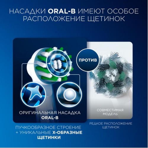 Набор насадок Oral-B: CrossAction (6 шт), 3D White (4 шт)