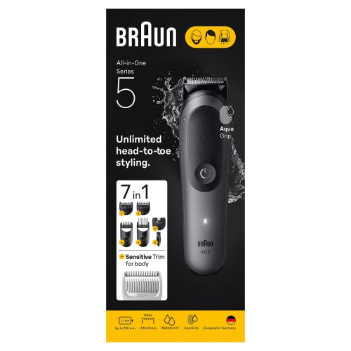 Триммер электрический Braun AIO5520 MS Grey