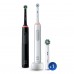 Набор электрических зубных щеток Oral-B Pro 3 Black, White (2 шт) с насадкой CrossAction (1 шт)