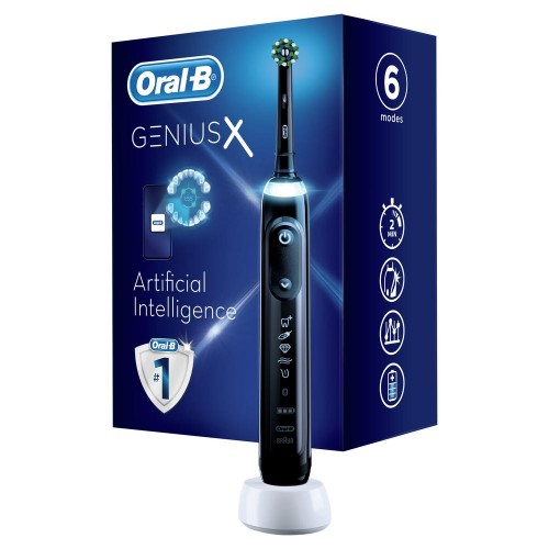 Электрическая зубная щетка Oral-B GeniusX 20000N Black D706.513.6+Насадка Cross Action
