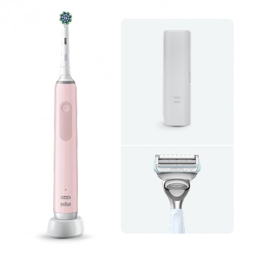 Электрическая зубная щетка Oral-B Pro 3 3500 + Женская бритва для ухода в зоне бикини Gillette Venus Satin Care