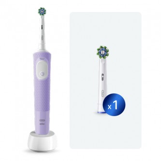 Электрическая зубная щетка Oral-B Vitality Pro D103.413.3 Cross Action Protect X Clean, сиреневый+Насадка Cross Action