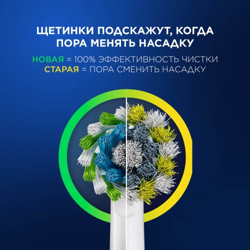Электрическая зубная щётка Oral-B Pro 1 Черная, с дополнительными сменными насадками Cross Action Black (2 шт)