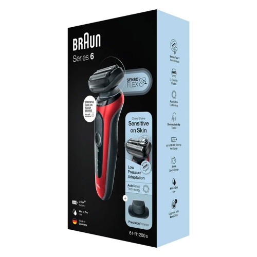 Электробритва Braun Series 6 61-R1200s Red