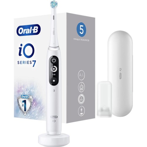 Электрическая зубная щетка Oral-B iO 7 White Alabaster