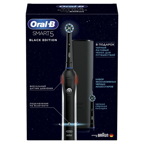 Электрическая зубная щетка Oral-B Smart 5 D601.523.5X CrossAction Black