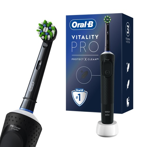 Оригинальная электрическая зубная щётка Oral-B Vitality Pro для бережной чистки, Чёрная, 1 шт.