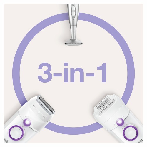 Эпилятор Braun Silk-epil 5 Series 5-825P White Purple