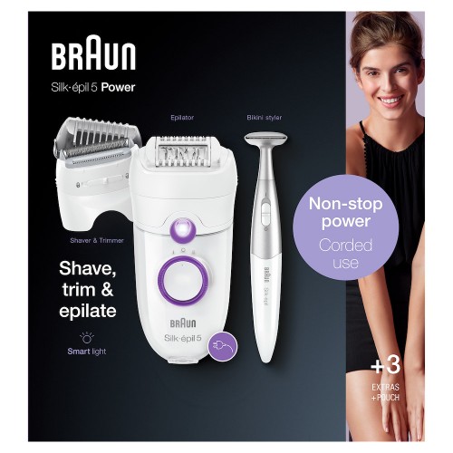 Эпилятор Braun Silk-epil 5 Series 5-825P White Purple