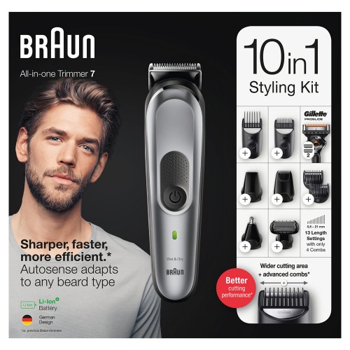 Триммер для бороды Braun BT7320 + Бритва Gillette