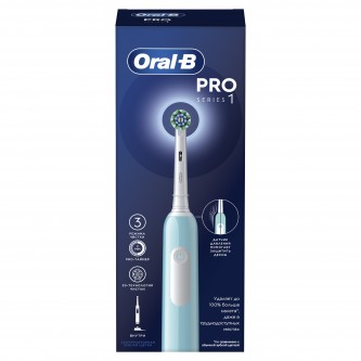 Электрическая зубная щётка Oral-B Pro Series 1, Бирюзовая, 1 сменная насадка